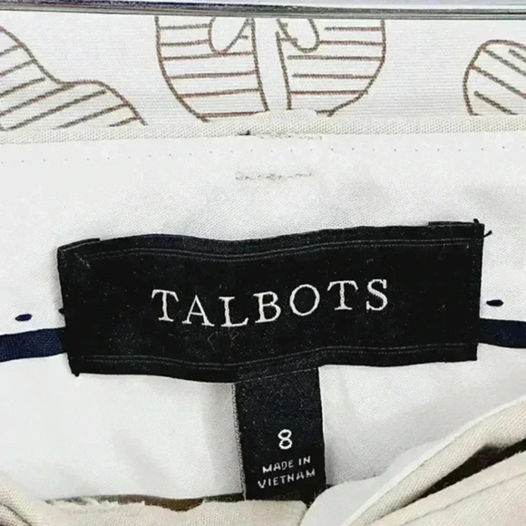Talbots Newport Women's Dress Pants Straight Leg Size 8 Beige 2070 - Picture 4 of 8